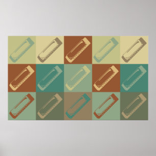 Harmonika-Pop-Kunst Poster