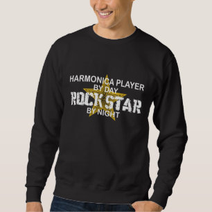 Harmonika-Rockstar bis zum Nacht Sweatshirt