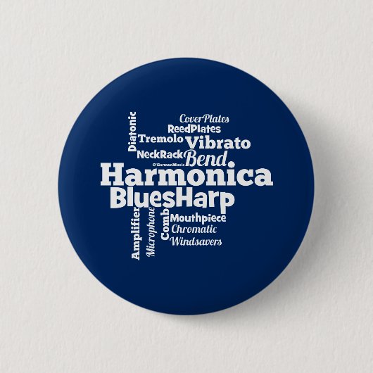 Harmonika-Word-Wolke Button (Vorderseite)