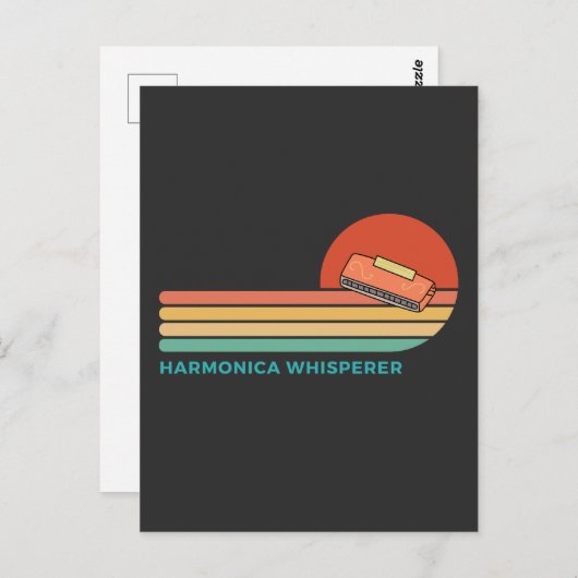 Harmonikaspieler Postkarte (Vorne/Hinten)