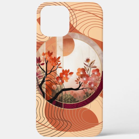 Harmonious Orange Blossom Circles Case-Mate iPhone Hülle (Rückseite)