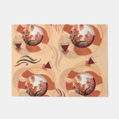 Harmonious Orange Blossom Circles Fußmatte (Vorderseite)