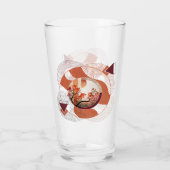 Harmonious Orange Blossom Circles Glas (Rückseite)