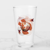 Harmonious Orange Blossom Circles Glas (Vorderseite)