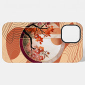 Harmonious Orange Blossom Circles iPhone Hülle (Rückseite (Horizontal))