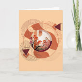 Harmonious Orange Blossom Circles Karte (Vorderseite)