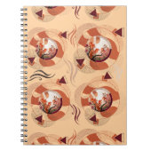 Harmonious Orange Blossom Circles Notizblock (Vorderseite)