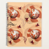 Harmonious Orange Blossom Circles Planer (Vorderseite)