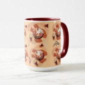 Harmonious Orange Blossom Circles Tasse (VorderseiteRechts)