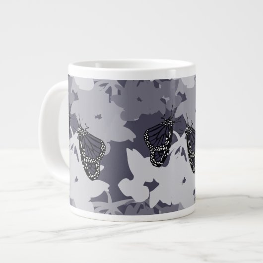 Harmonisch Fütternd Monarch Butterfly-Paar Jumbo-Tasse (Vorderseite Links)
