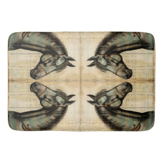 Harmonische Akzente der Pferdezucht Badematte (Vorderseite)