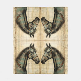 Harmonische Akzente der Pferdezucht Fleecedecke