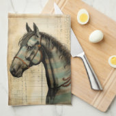 Harmonische Akzente der Pferdezucht Geschirrtuch (Viertel Falte)