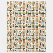 Harmonische Boho-Regenbogen-Blumen-Decke Erdig Fleecedecke (Vorderseite)