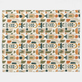 Harmonische Boho-Regenbogen-Blumen-Decke Erdig Fleecedecke (Vorderseite (Horizontal))