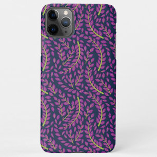 Harmonische botanische Kunst auf dunkelblauem Hint iPhone 11Pro Max Hülle