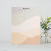 Harmonische Erdfarben Personalisierte Buchstaben Briefbogen (Stehend Vorderseite)