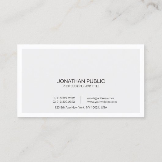 Harmonische Farben Kunstdesign Moderner Chic Visitenkarte (Rückseite)