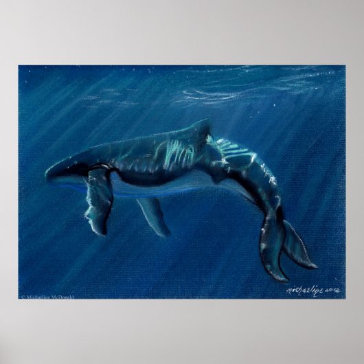 Harmonische Humpback Whale Canvas Print Poster (Vorne)