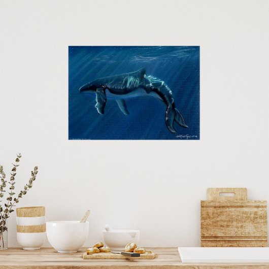 Harmonische Humpback Whale Canvas Print Poster (Küche)