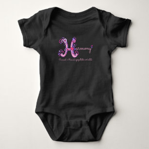 Harmonische Mädchenbezeichnung und H-Monogramm-Shi Baby Strampler