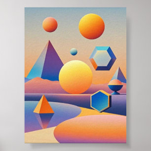 Harmonische Mischung von Texturen, Gradienten Poster