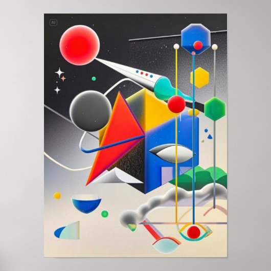 Harmonische Mischung von Texturen, Gradienten Poster (Vorne)