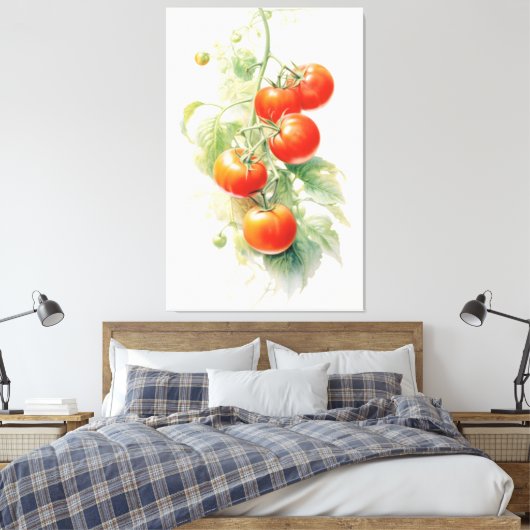 Harmonische Pflanze Tomate Leinwanddruck (Insitu (Schlafzimmer))