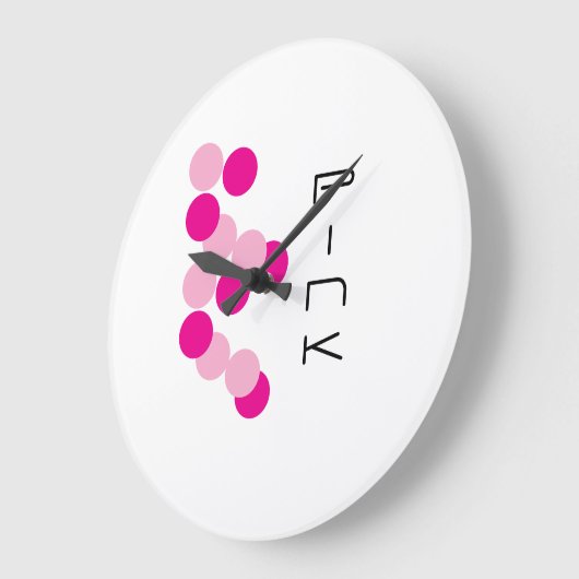 Harmonische rosa Fusion Große Wanduhr (Winkel)