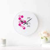 Harmonische rosa Fusion Große Wanduhr (Zuhause)