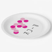 Harmonische rosa Fusion Pappteller (Schrägansicht)