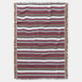 Harmonische Streifen im Herbst - Burgund, Grün und Decke (Vorderseite Vertikal)