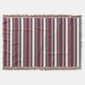 Harmonische Streifen im Herbst - Burgund, Grün und Decke (Vorderseite)