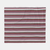 Harmonische Streifen im Herbst - Burgund, Grün und Fleecedecke (Vorderseite (Horizontal))