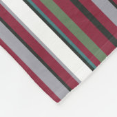 Harmonische Streifen im Herbst - Burgund, Grün und Fleecedecke (Ecke)