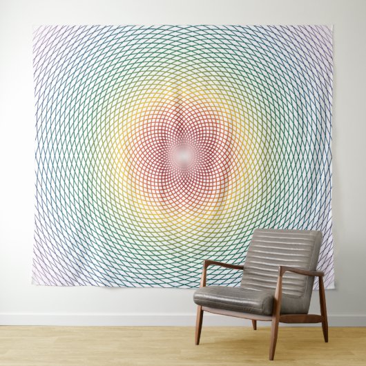 Harmonische Torus-Serie (Lichtspektrum) Wandteppich (Beispiel (Horizontal))