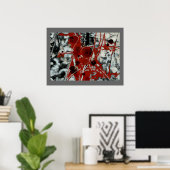 Harmonische Verzerrung - Abstraktes Poster (Heimbüro)