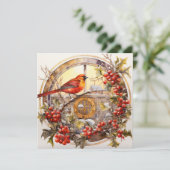 Harmonische Yuletide Magie Feiertagskarte (Stehend Vorderseite)