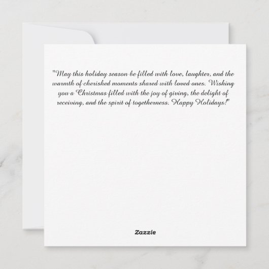 Harmonische Yuletide Magie Feiertagskarte (Rückseite)