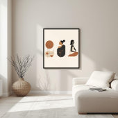 Harmonischer Fluss – Abstrakte botanische Wandkuns Poster