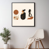 Harmonischer Fluss – Abstrakte botanische Wandkuns Poster