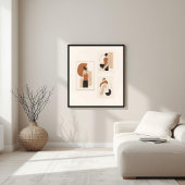 Harmonischer Fluss – Abstrakte Botanische Wandkuns Poster