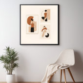 Harmonischer Fluss – Abstrakte Botanische Wandkuns Poster