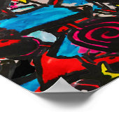 Harmonisches Chaos, lebendiges Abstract Design Poster (Ecke)