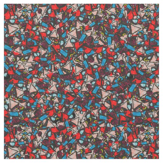 Harmonisches Chaos, lebendiges Abstract Design Stoff (Nahaufnahme)