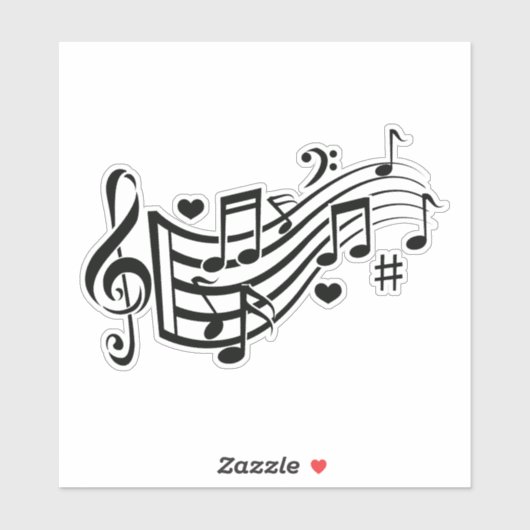 Harmonisches Flüstern: Fühlen Sie den Rhythmus - M Aufkleber (Blatt)