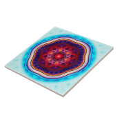 Harmonisches Fraktal Rosa Mandala Fliese (Seite)