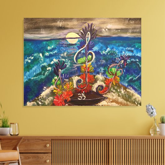 Harmonisches Meer - Om Leinwand Malerei (Insitu (Wohnzimmer))