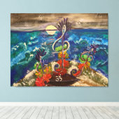 Harmonisches Meer - Om Leinwand Malerei (Insitu (Holzboden))