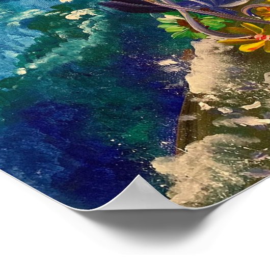 Harmonisches Meer - Om Leinwand Malerei Poster (Ecke)